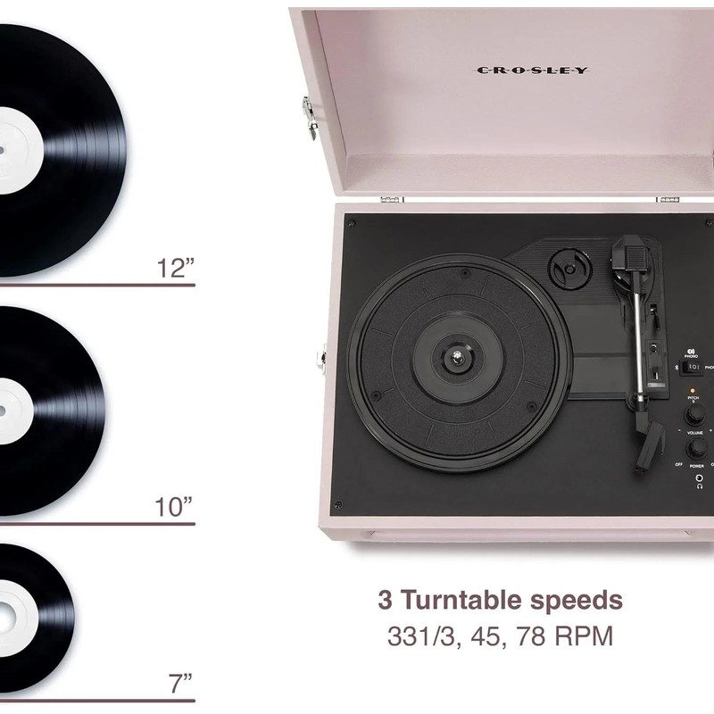 CROSLEY Crosley Voyager Amethyst - Bluetooth Portable Turntable