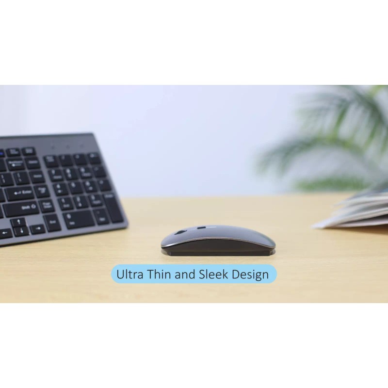 Topmate Ultra Slim Wireless Keyboard and Mouse Combo, Silent Compact