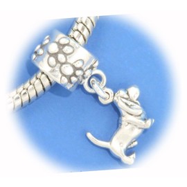 New Basset Hound Dog Breed 925 Solid Sterling Silver European Dangle Bead Charm Euro for Everyday Wear and Any Outfit ISLANL01971