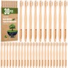 Navona 30PCS Bamboo Toothbrushes,B