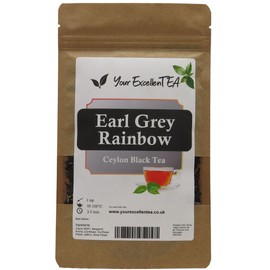 Your ExcellenTEA - Earl Grey RAINBOW - Black Loose Leaf Tea with Real Bergamot Oil in Resealable Pouch made from Ceylon BOP1 (250g)