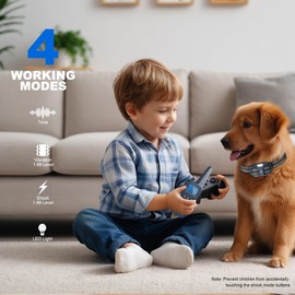 Heaflex Shock Collar with Remote, Dog Training Collar, 4 Training Modes with Beep, Vibration, Safe Shock, Led Light, 2600 ft Wireless Range, Rechargeable for 3 Dogs, Small Medium Large 5-120Lbs