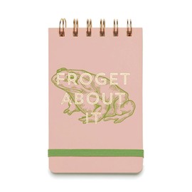 DesignWorks Ink 8,9 x 14,6 cm Vintage Sass Wire Bound Small Spiral Pocket Notepad Memo Book - Aesthetic Desk Accessories & Funny Office Supplies for School, Office, & Small Business - Froget About It