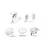SteelCase FYI FPASINGLECC Monitor Arm Stand w/C-Clamp Tilt Pan VESA