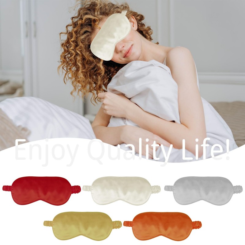 1 Pack Sleep Mask, Silk Eye Mask with Elastic Strap,