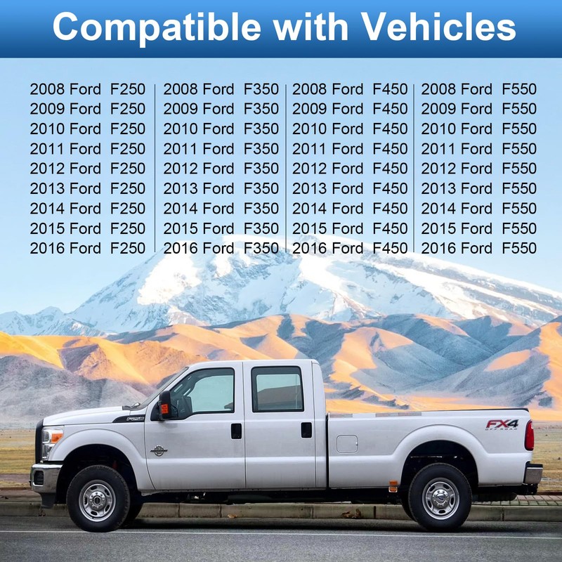 TOP-VIGOR Chrome Side Mirror Covers Compatible with Ford F250 2008-2016