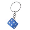 Komonee Blue Dice Key Chain Novelty Keyring Casino Playing Game