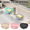 Silicone Soap Dish with Drain 2 Pcs, Anti-Slip Bathroom Bar