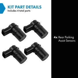 TRQ Rear Parking Assist Sensor Set Compatible with 2007-2010 Ford Edge 2005-2007 Five Hundred 2008-2009 Fusion 2005-2009 Taurus Taurus X Lincoln MKX MKZ Mercury Milan Montego Sable FO1175104