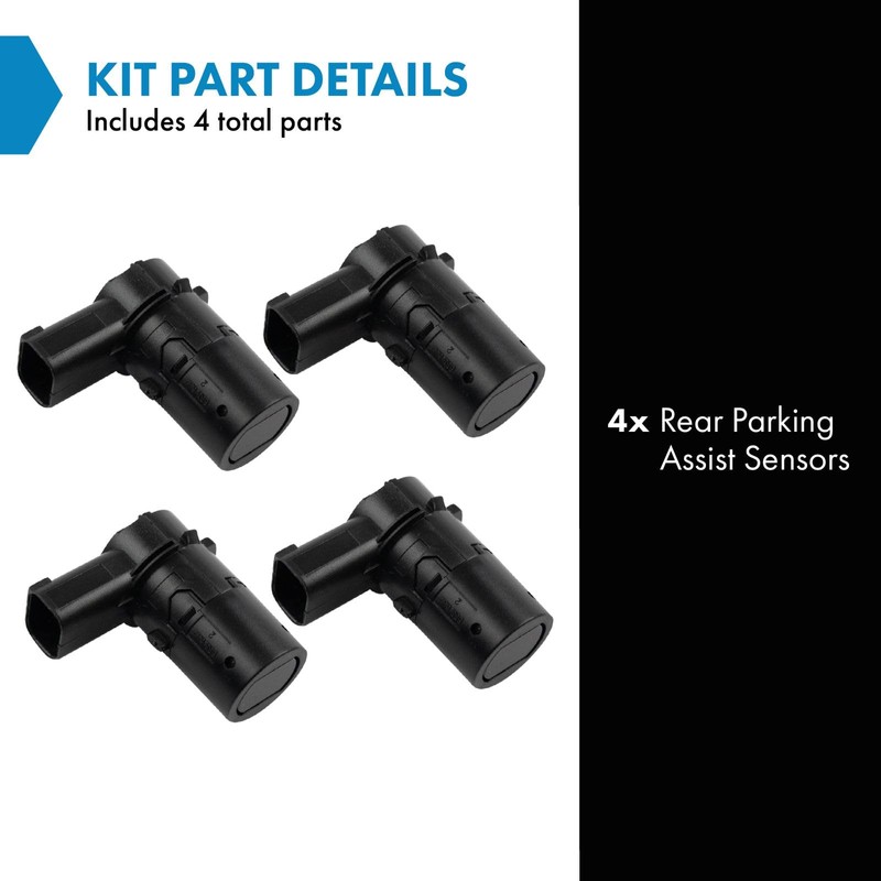 TRQ Rear Parking Assist Sensor Set Compatible with 2007-2010 Ford
