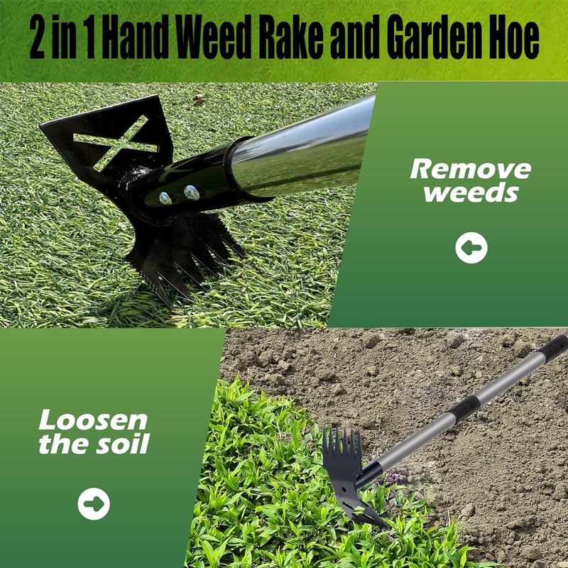 Weed Puller Tool with Long Handle, 60'' Weed Remover Weeding