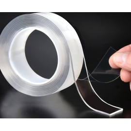 Gaffer Power Space Tape | Ultra Strong Double-Sided Nano Adhesive | Heavy-Duty, Removable & Clear for Walls, Crafts, Carpets & More | 16 Ft
