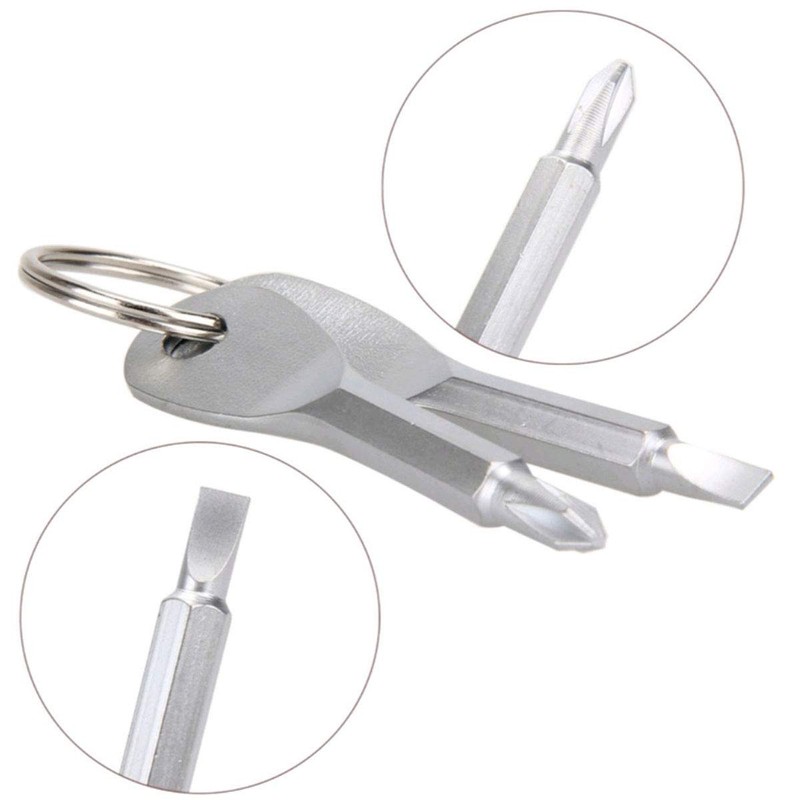 Buspoll keychain screwdriver,EDC Outdoor Multifunction Repair Pocket Screwdriver Phillips Screwdriver