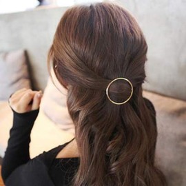 Aeyistry Minimalist Dainty Hair Clips for Women Hollow Geometric for Women and Girls on any Occasion(2 Pcs,1 Gold & 1 Silver)