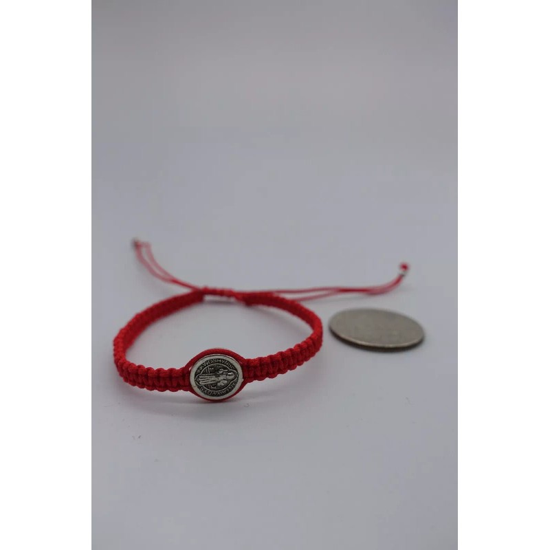 Evil Eye x12 red string kabbalah St Benito medal macrame