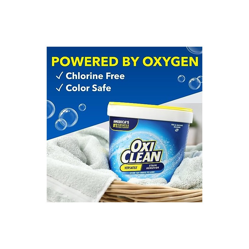 OxiClean Versatile Stain Remover Powder, 3 lb (Pack of 2)