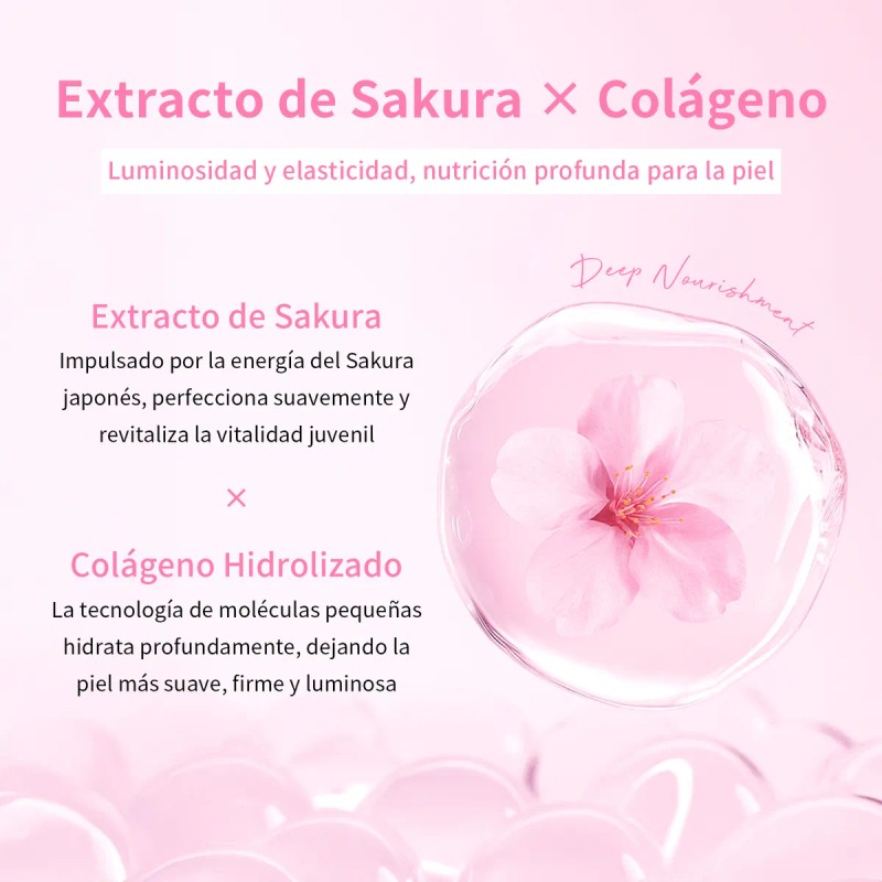 Set De Cuidado Facial Quiyum Sakura, 5 Unidades, Hidratante