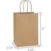 BagDream Kraft Paper Bags 50Pcs 5.25x3.75x8 Inches Small Paper Gift