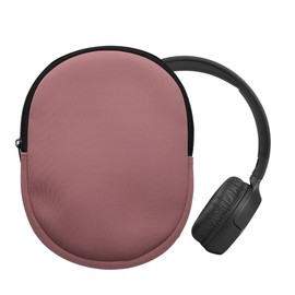 kwmobile Cover Compatible with JBL Tune 600 / 500BT / 510BT / 450 Case - Neoprene Headset Cover - Pouch w/Zipper - Dark Rose