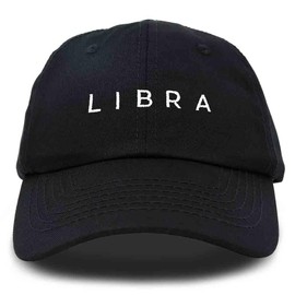 DALIX - Gorra de béisbol de algodón con Bordado de astrología del Zodiaco, Negro -, One Size