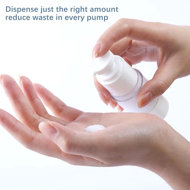 Clear Airless Lotion Pump Bottle Empty Cream Vacuum Lotion Bottle,8Pcs