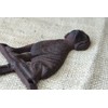 Vintage 6 Cast Iron Antique Style Dog Coat Hooks Hat