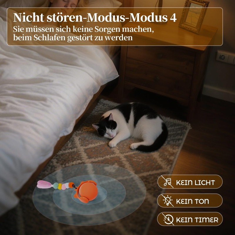 GoldenSun Electric Cat Ball Toy (Orange)