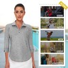 Cucuchy Style Women's Golf Shirts 3/4 Sleeve,Quarter Zip Pullover Ladies