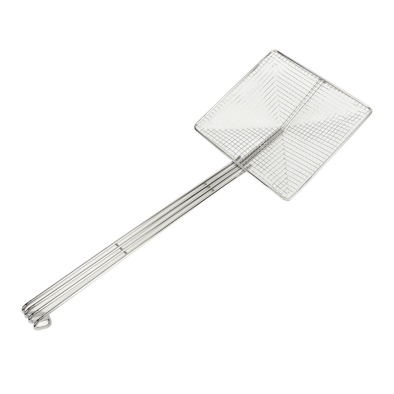 Stainless Steel Square Strainer Skimmer Ladle for Cooking Frying Kitchen