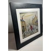 Greetingles Lowry-Style 12"/31cm Square Framed Print. Beautiful Black Ash Frame