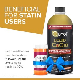 Qunol Suplemento líquido CoQ10 de 100 mg, absorción superior, forma natural de coenzima Q10, antioxidante para la salud del corazón, sabor a piña y na