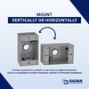 SIGMA ENGINEERED SOLUTIONS Metal Electrical Outlet Box, Weatherproof, Easy Mount