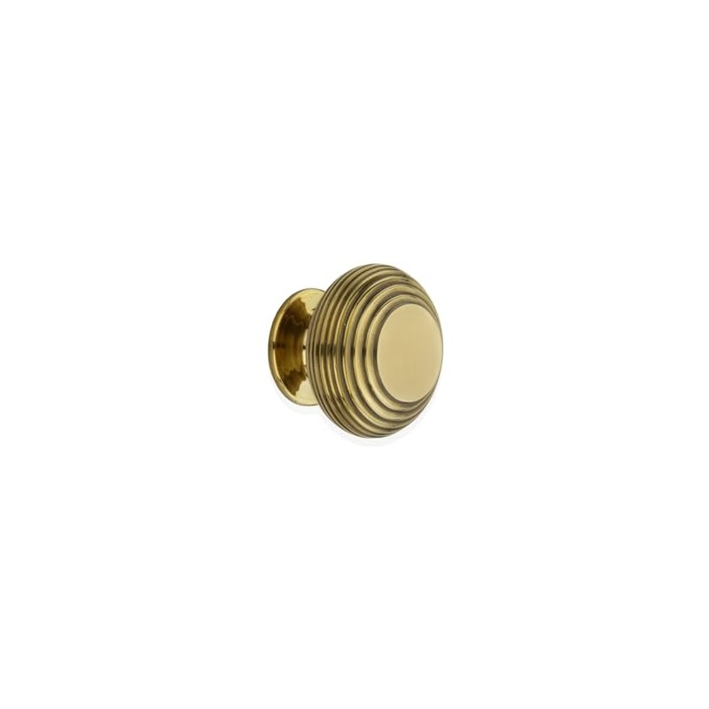 Infinity Decor Solid Brass Antique Style Beehive Cabinet Knobs 30mm