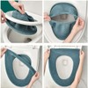 Guojanfon Toilet Seat Covers Soft Thicker Warmer Stretchy Washable Large