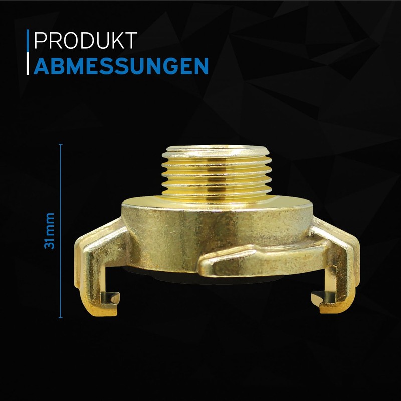 kör4u Quick Coupling 3/4 Inch Male Thread Brass