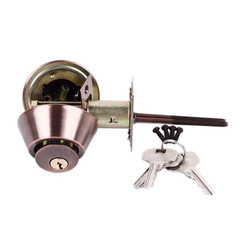 Door Knob Lock Universal Protection Entrance Keyed Double Side Interior