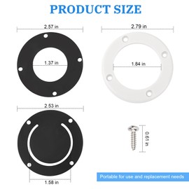 UASAM 3876-3 Boat Self-Bailing Cockpit Mounted Scupper Valve Kit, Cockpit Scupper Valve Include 2-7/8 inch Rubber Flapper Valve and 1 1/2 inch Gasket Replacement - 1 Set