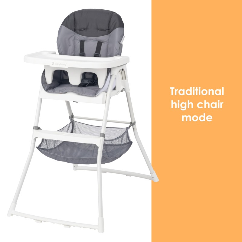 Baby Trend Flat Fold High Chair, Stellar Grey