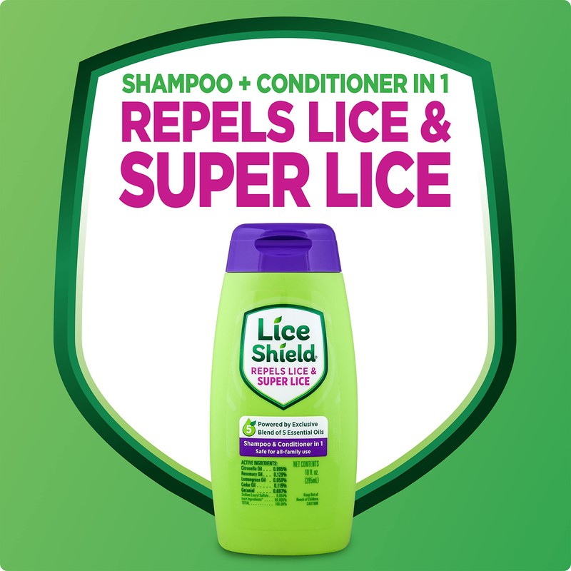 Lice Shield Shampoo & Conditioner in 1, Repels Lice and