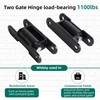 Riyhch Heavy Duty Gate Hinge 7 inch, Black Outdoor Bolt