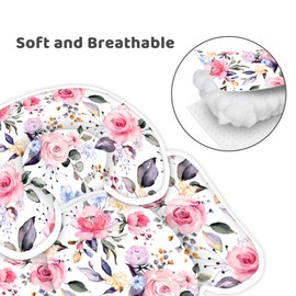 RosyLCG Infant Car Seat Insert, 2-in-1 Reversible Baby Carseat Head Support for Newborn, Soft Carseat Insert Cushion for Baby Girls, Adjustable Baby Headrest for Strollers