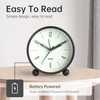 Analog Alarm Clock, 4 inch Super Silent Non Ticking Small