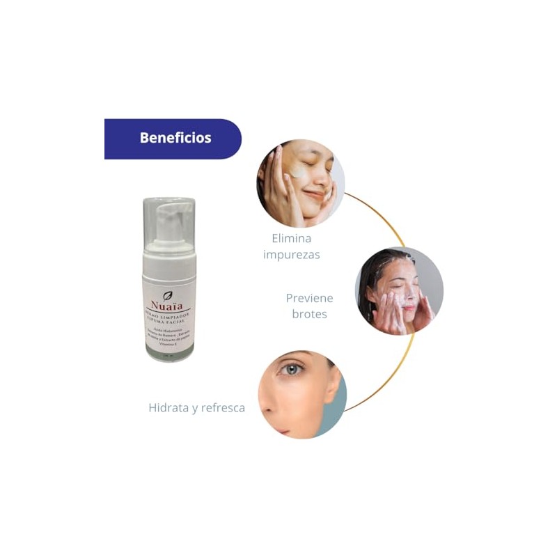 Dermolimpiador espuma facial 130ml Nuaïa