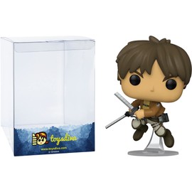 Eren Yeager: P o p ! Animation Vinyl Figure Bundle with 1 Compatible 'ToysDiva' Graphic Protector (1165 - 57980 - B)