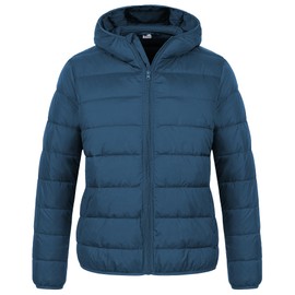 Chrisuno Plus Size Winter Coats for Women Lightweight Puffer Jacket Packable Spring Women's Long-Sleeve Water-Resistant Lake Blue 5X