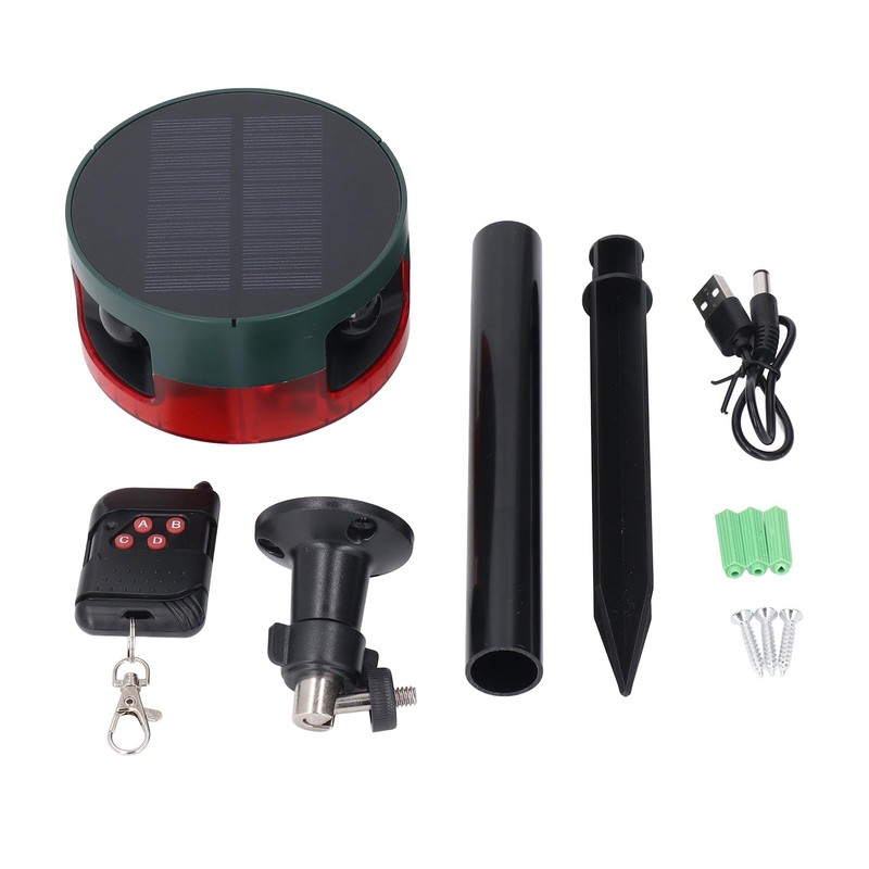 Solar Outdoor Motion Sensor Alarm IP55 Waterproof 129dB Siren 360