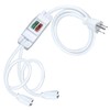 2 Way Extension Cord with On/Off LED Switch, Fiabtool 3