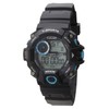 Klefer TS-D156-BL Digital Wristwatch, Waterproof, Multi-functional, Urethane Strap, Black, Dial
