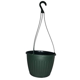Landmark 10" Imperial Plastic Hanging Basket (Green, 5)