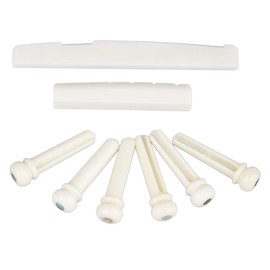 Guitar Bridge Bone Nut Saddle Set Folk Acoustic Guitar Bone Bridge Pin Nut Saddle Replacement